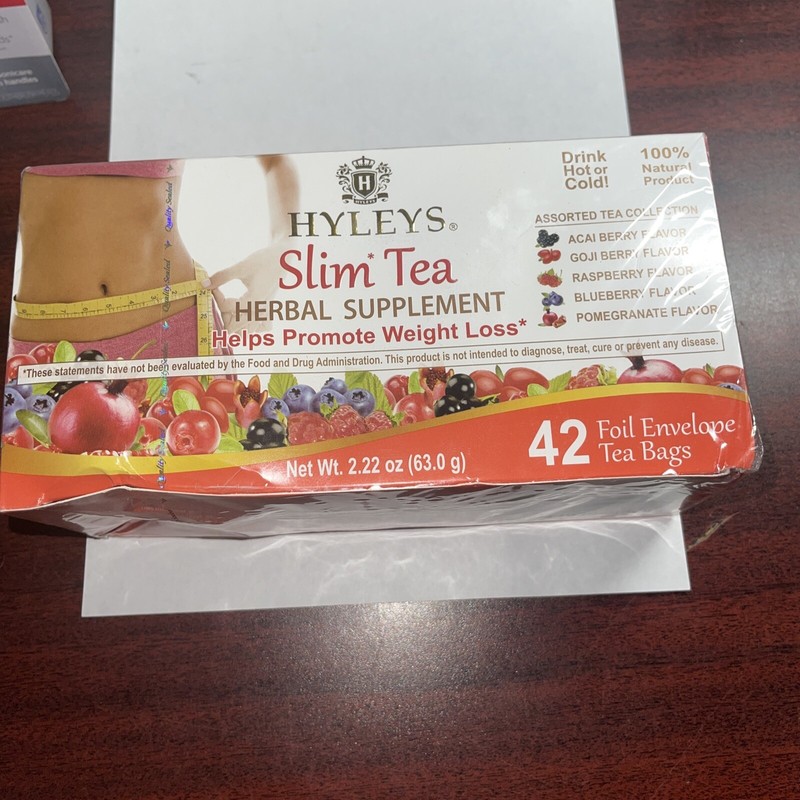 Hyleys Slim Tea Assorted Weight Loss Herbal Supplement CleanseDetox 42ct DAMAGE