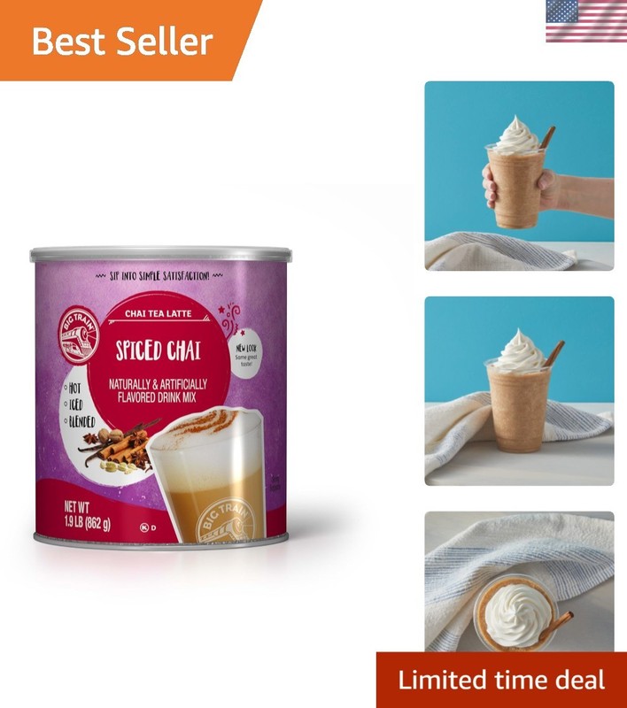 Authentic Spiced Chai Tea Latte Powder Mix – 30.4 oz for a Taste Adventure