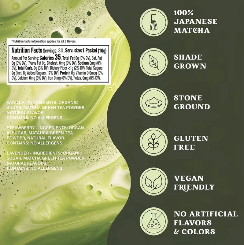 Matcha Variety Pack Lavender Strawberry Vanilla 30 Sticks Organic Japanese gallery