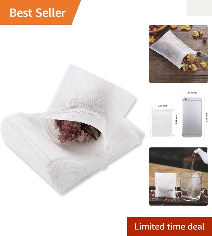 400 Pcs Odorless Disposable Tea Bags - Eco-Friendly, Easy to Fill and Use!