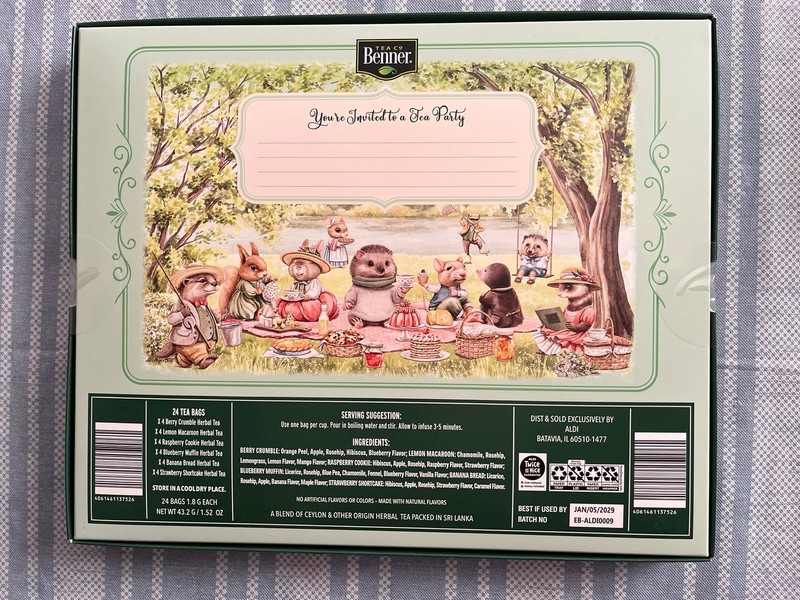 Aldi Benner Tea Co Tea Party Collection Caffeine Free Herbal Tea Assortment NEW gallery