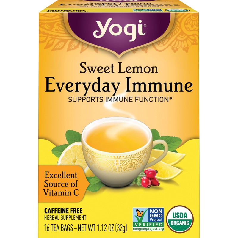 Yogi Tea – Sweet Lemon Everyday Immune (4 Pack) – 64 Tea Bags