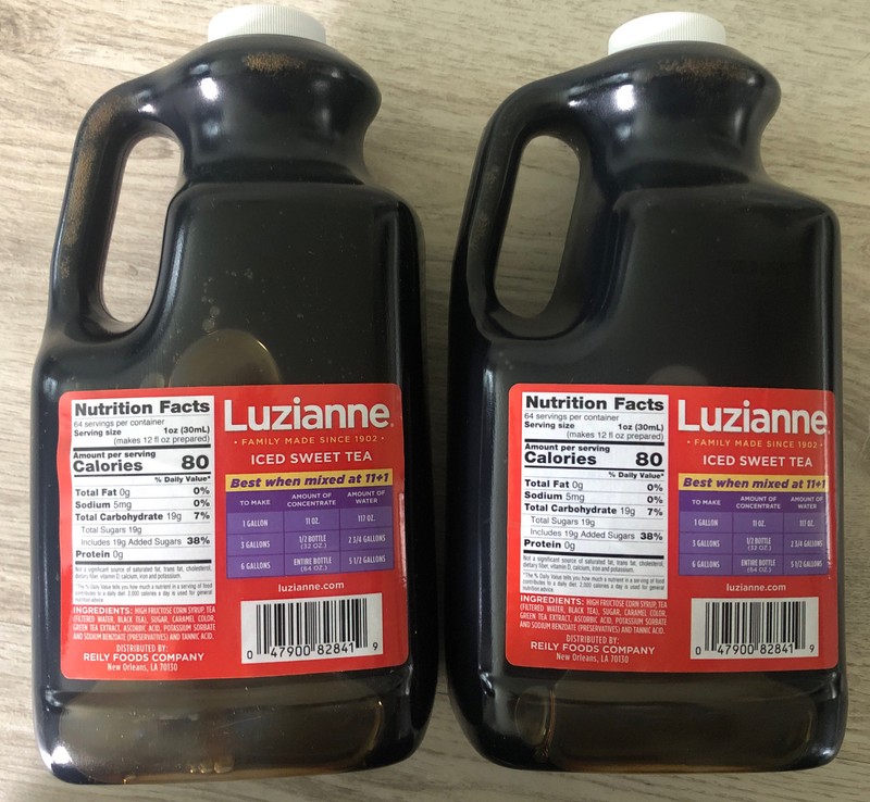 LUZIANNE 2(eaBottle x 64oz) ICED SWEET TEA BREWED CONCENTRATED MAKES 6 GALLONS gallery