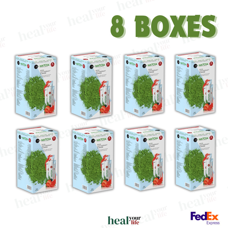*EXPRESS SHIPPING * 8 BOX * Matcha Premium Japanese Naturel Green Tea Powder