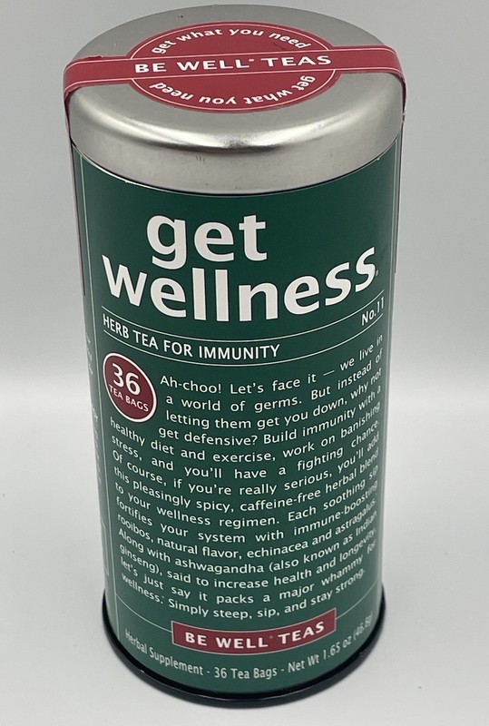 Be Well Teas GET WELLNESS Immunity Rooibos Tea 36 bags **NEW SEALED**Exp 3/2028