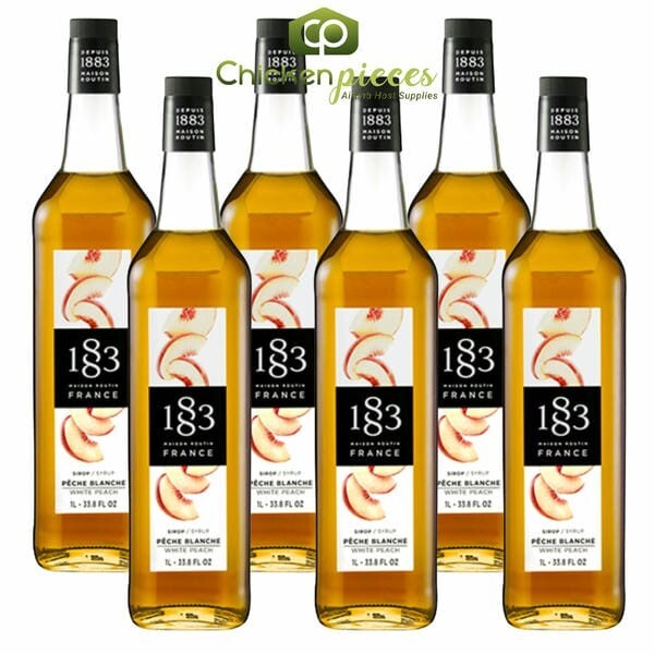 1883 Maison Routin White Peach Syrup 1LT/33.81oz (6/Case)