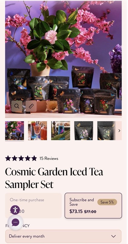 Magic Hour Cosmic Garden Iced Tea Sampler Set, Assorted Flavors, Bagged, 8 Pack