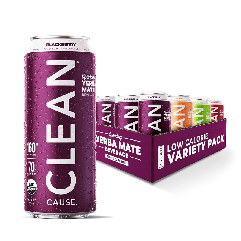 Sparkling Yerba Mate Tea - Low Calorie, Low Sugar, 160mg Caffeine - 12 Pack gallery