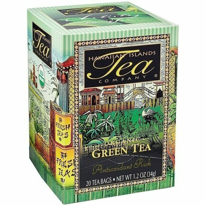 Hawaiian Island Certified Organic Green Tea, All Natural, 20 Teabags 1.41 oz.