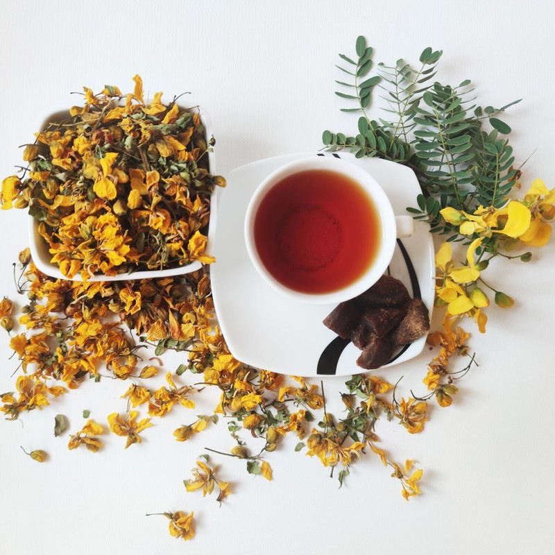Pure Natural Fresh Organic Dried Ranawara Mal /Avaram Senna/Sun Herbal TEA 250g