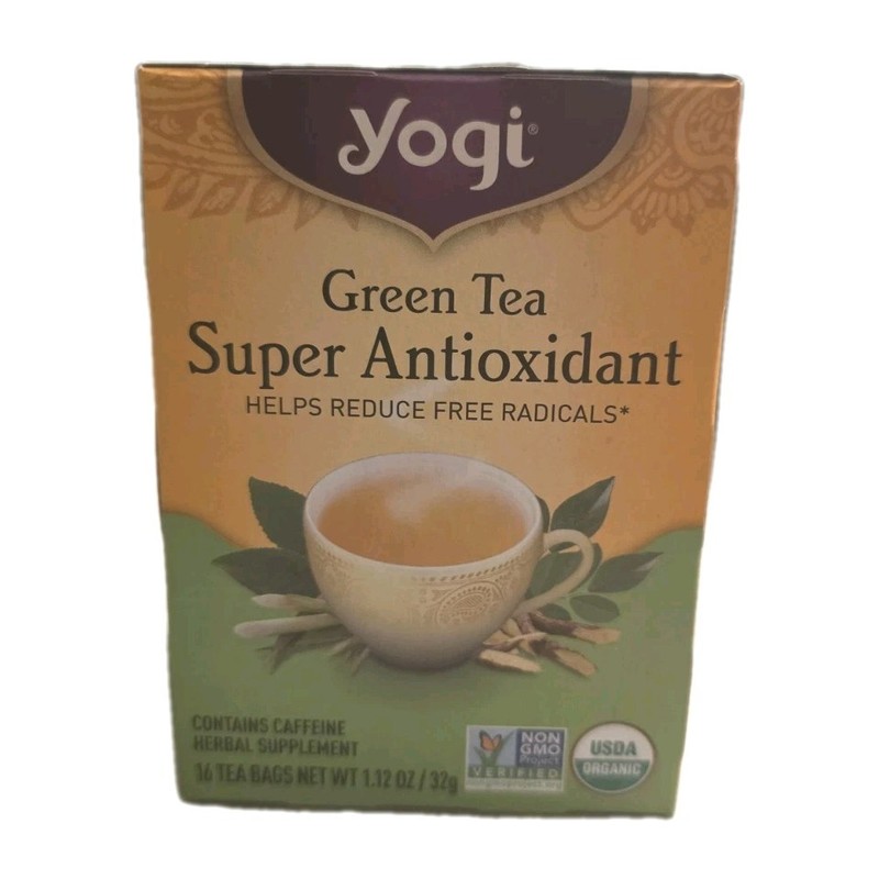 YOGI Green Tea Super Antioxidant HELPS REDUCE FREE RADICALS REJUVENATE TEA