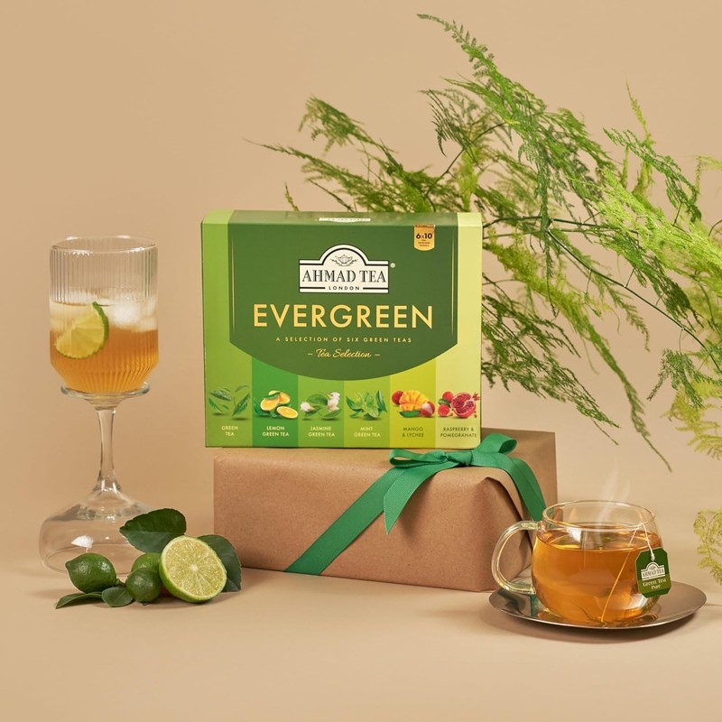 Delicious 60-Count Evergreen Selection Green Teabags - Caffeinated & Sugar-Free gallery