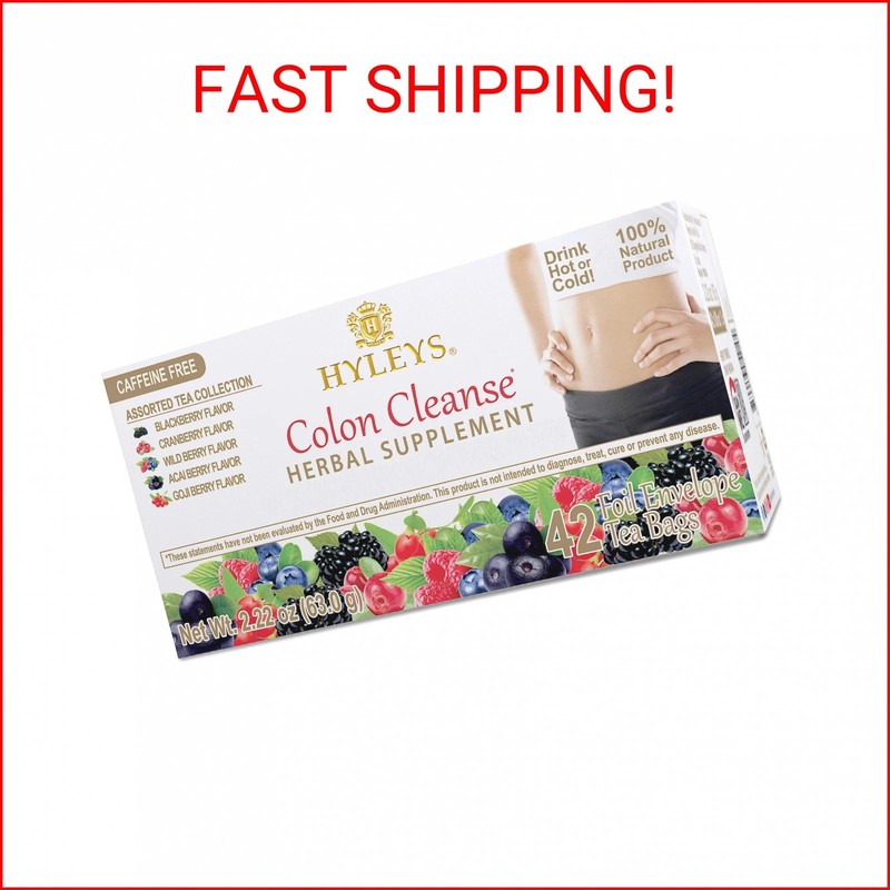 Hyleys Colon Cleanse Tea Assorted Flavors – 42 Tea Bags (1 Pack)