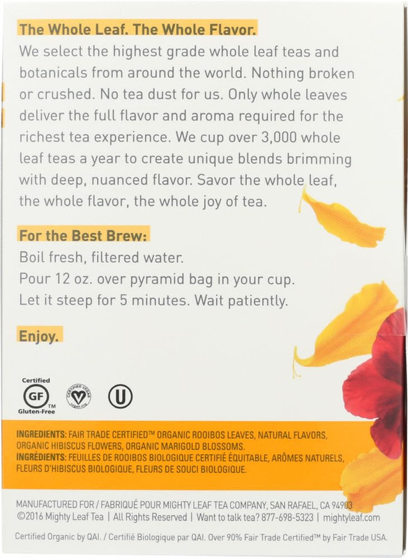 Mighty Leaf Organic African Nectar Rooibos Herbal Tea – 45 Count (3 Packs of 15 gallery