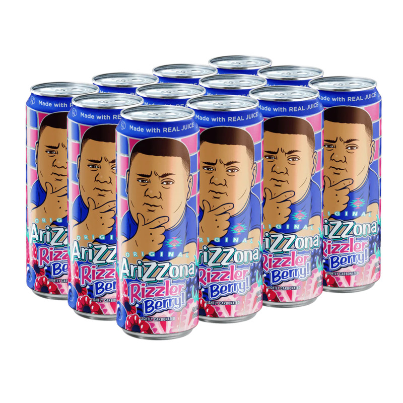 24x Cans Arizona Rizzler Berry Sparkling Juice Soda 22oz Limited Edition Bulk
