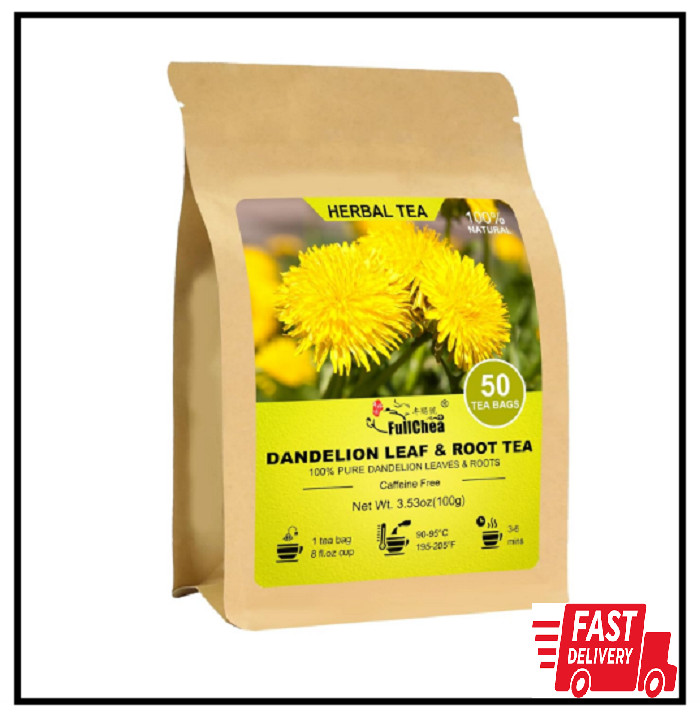 – Dandelion Leaf & Root Tea Bags, 50 Teabags – Natural Dandelion Herbal Tea for