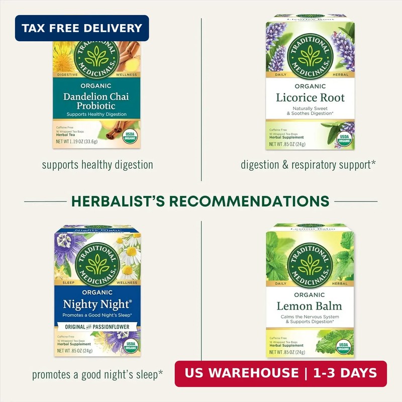 Traditional Medicinals Organic, Chamomile Tea - Supports Stress Relief and Relax gallery