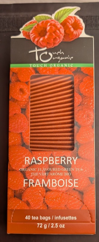 Touch Organic Raspberry Green Tea 40 Tea Bags Best By 11/05/2027 USDA ORGANIC