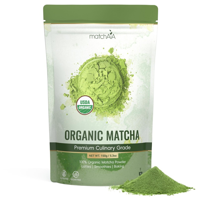 Organic Matcha Green Tea Powder – Premium Culinary Grade, USDA Certified, 100…
