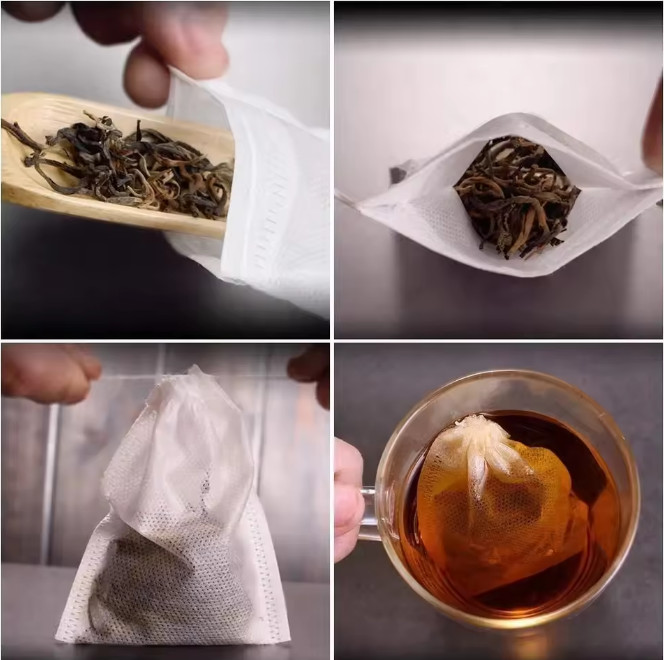 400-100 Disposable Tea Bag Empty Drawstring Filter Paper for Loose Leaf Tea US gallery
