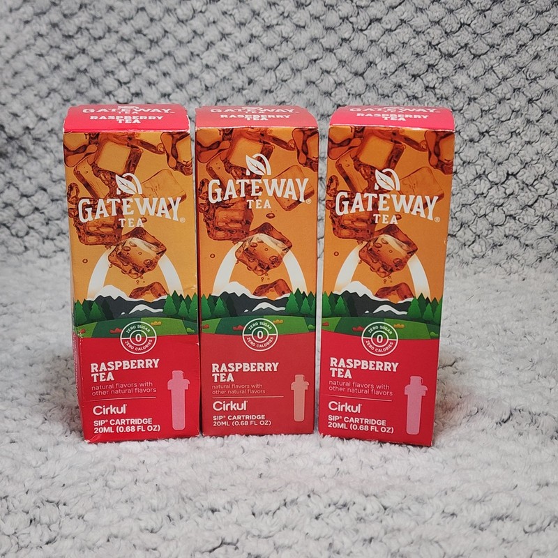 Cirkul Gateway Tea – Raspberry Tea – Lot of 3 Sip cartridges