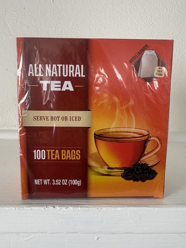 All Natural Tea – Pure Black Tea – Sri Lanka – 100 Tea Bags – Best By 12/27/2026