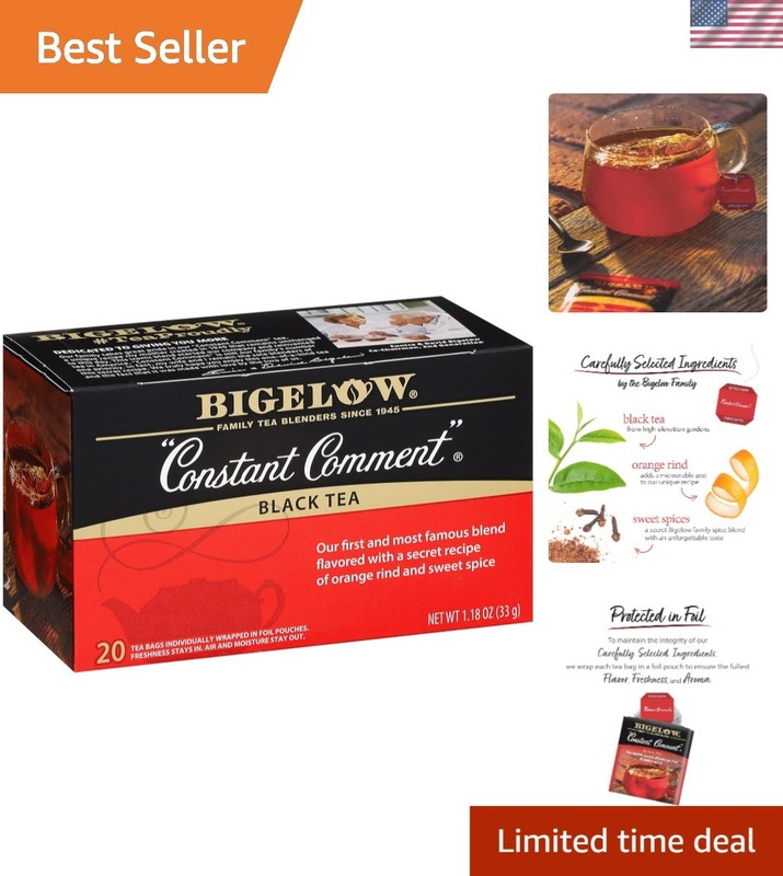 Bigelow Constant Comment Caffeinated Black Tea – 120 Count of Unique Spice Blend