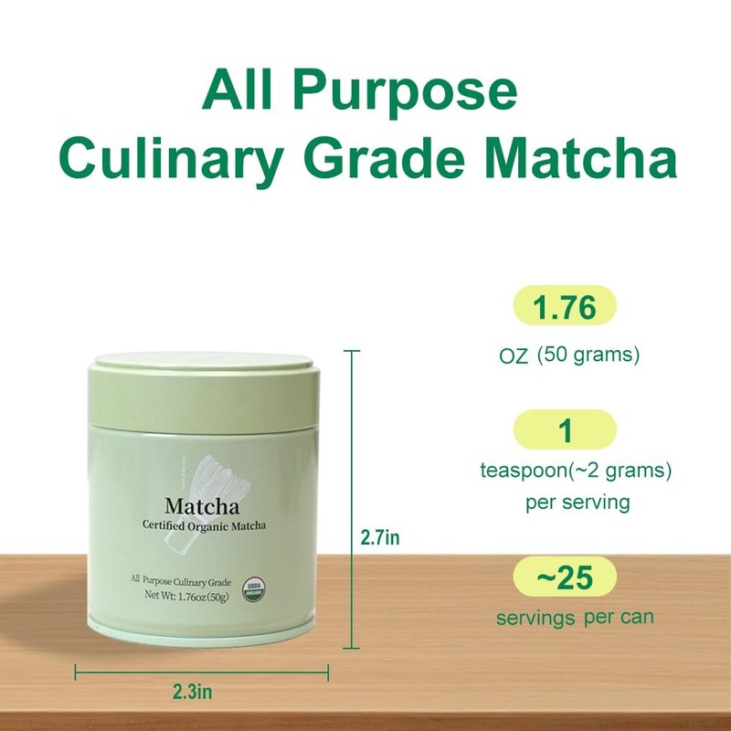 MatchAdmire Matcha Powder Premium First Harvest USDA Certified Organic Green ... gallery