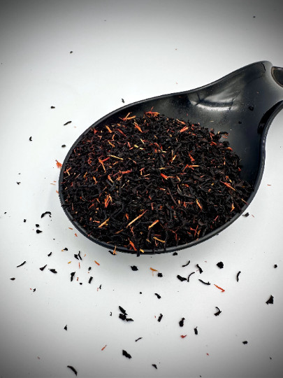Black Tea Red Saffron Loose Leaves Blend 25g – 2kg |Krokos Kozanis in Filaments|