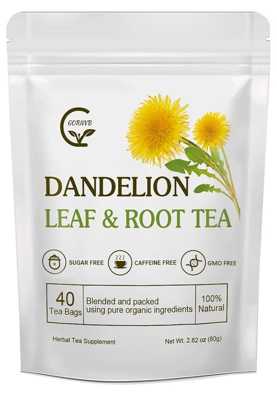 Organic Dandelion Leaf & Root Tea, Supports Kidney Function and Healthy Digestio