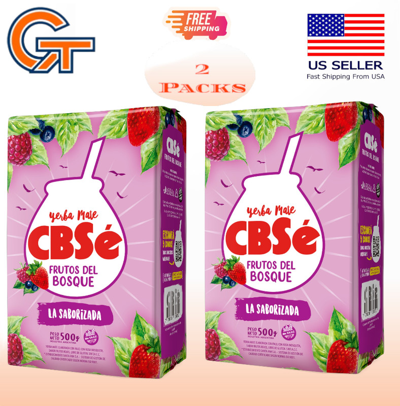 2 Pack – CBSé Yerba Mate Forest Fruit Blend – (500 g Each), Ship From USA