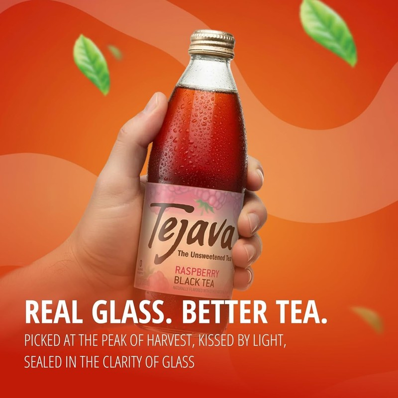 Refreshing Raspberry Black Iced Tea 4 Pack 12oz Glass Bottles No Preservatives gallery