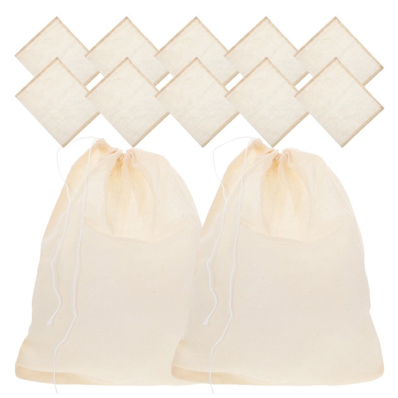 20 Pcs Drawstring Soup Socks Cooking Bags Gauze Reusable Tea Spice Filter gallery