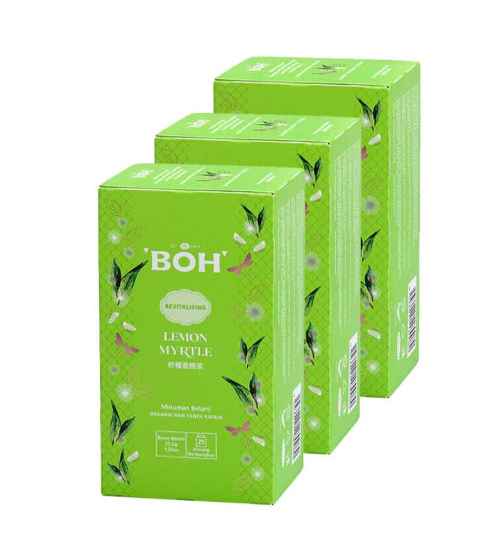 [BUNDLE 4 PACKS] “BOH” LEMON MYRTLE | 25 TEABAGS| 37.5G| MALAYSIA PRODUCT