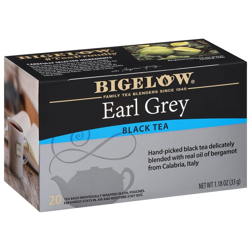 Earl Grey Black Tea, Caffeinated Tea, 20 Count Box (Pack of 6), 120 Total Tea…