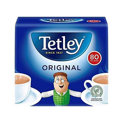 Tetley Tea Blue 80 Count Antioxidant Rich Imported from England 1 Pack