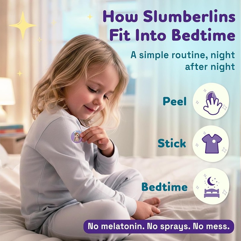 Slumberlins Calming Sleep Patches for Kids & Toddlers - Natural Bedtime Suppo... gallery