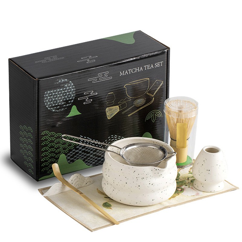 7pcs Japanese Matcha Tea Set Whisk Tea Ceremony Kit Tea Making Tool Kit Gifts.