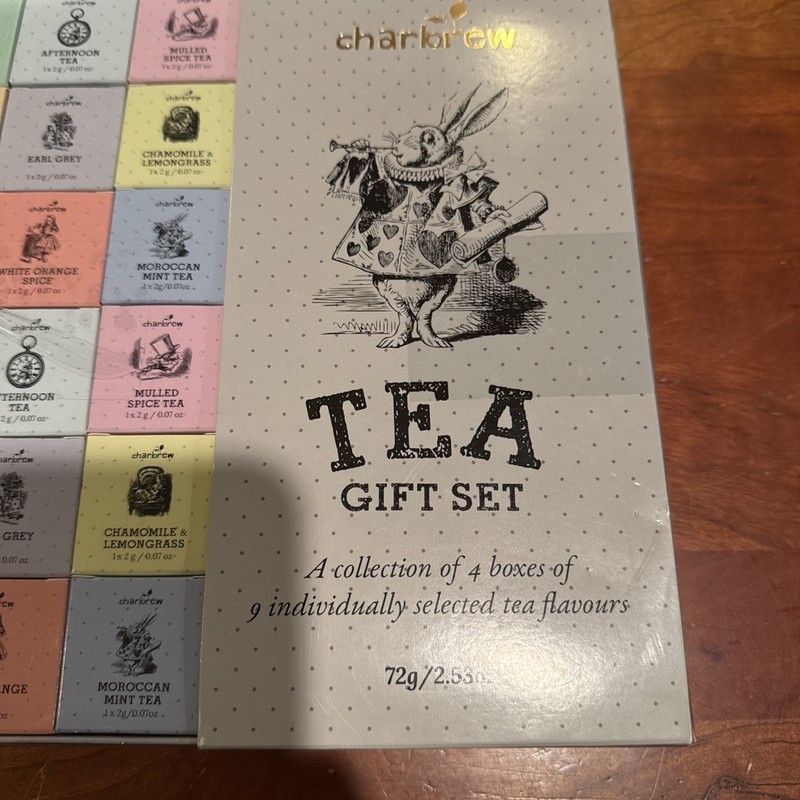 Charbrew Tea Gift Set - 18 Individual Cup Brews (2 Each of 9 Flavors) SEALED NEW gallery