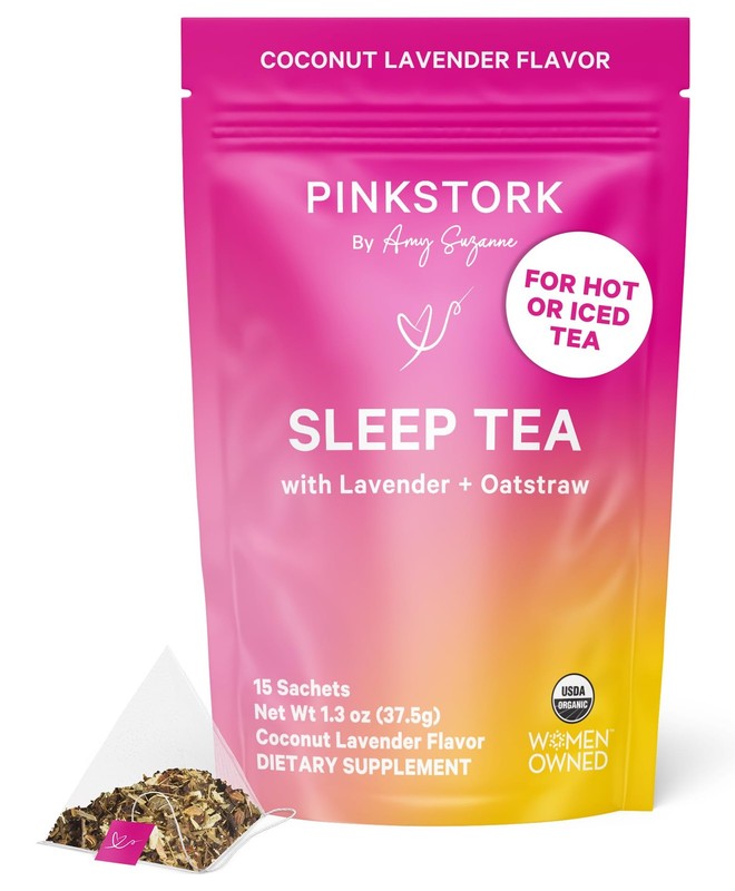 Organic Sleep Tea – Caffeine-Free Lavender Coconut Blend for Restful Nights –