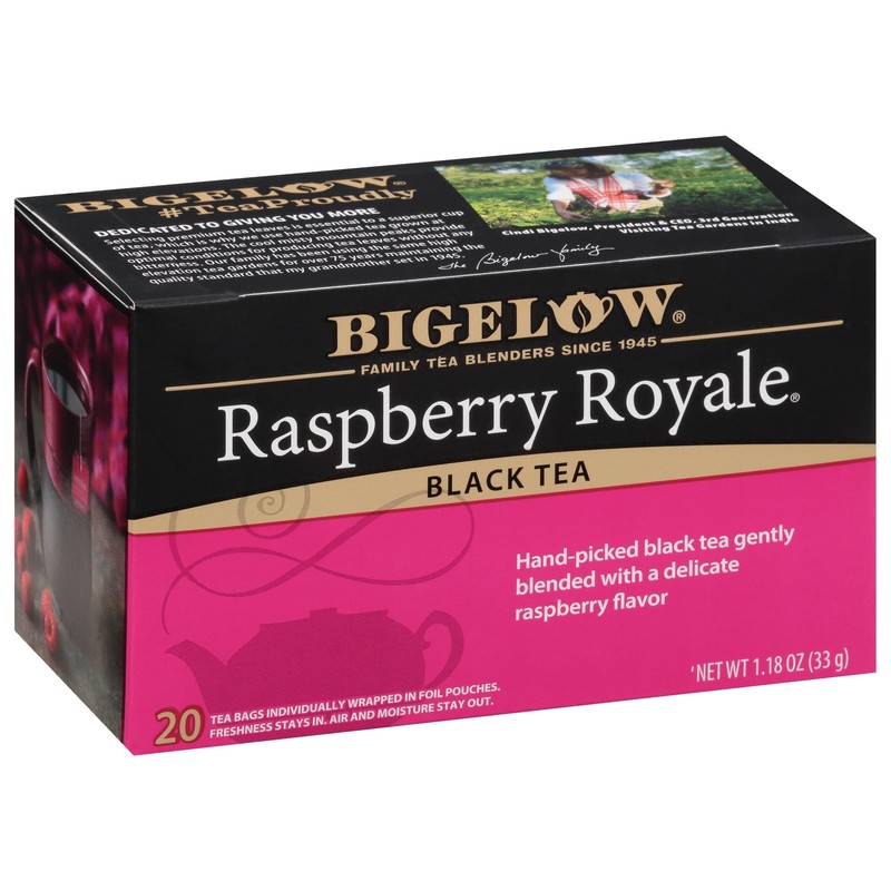 Bigelow Tea Raspberry Royale Black Tea Bags, Caffeinated, 20 Count, Pack of 6
