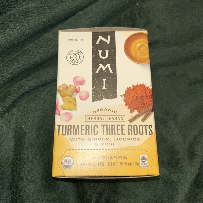 NUMI TEAS – Turmeric Tea Three Roots – 15 Tea Bags