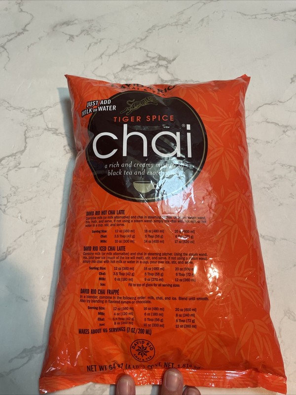 David Rio Tiger Spice Chai, Bulk, 4lb. Bag, New.