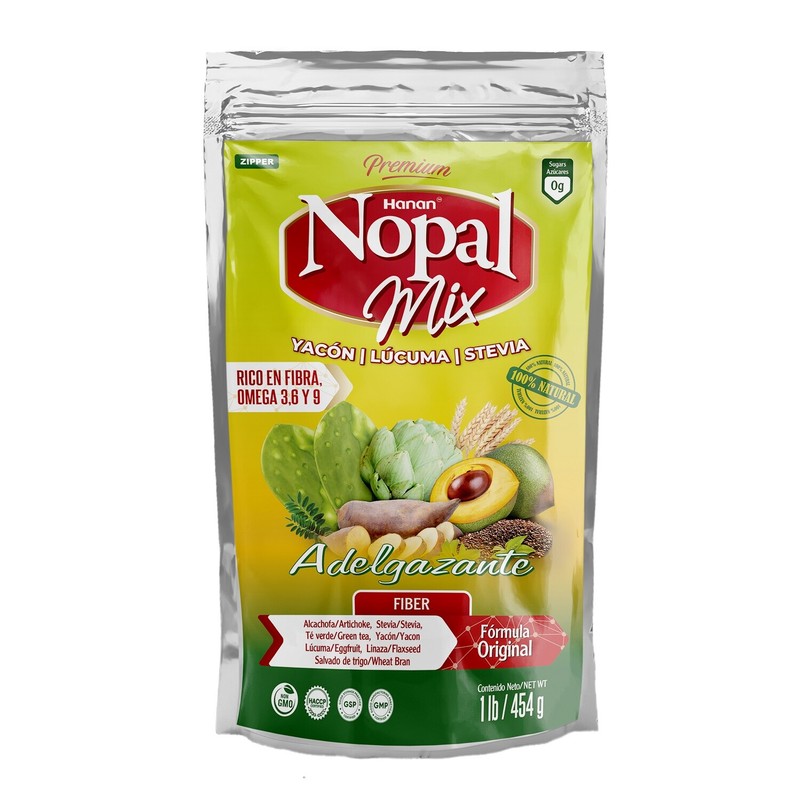 Nopal Mix Linaza Plus Adelgazante| 100% Natural High Fiber Blend | 1lb / 454g |W