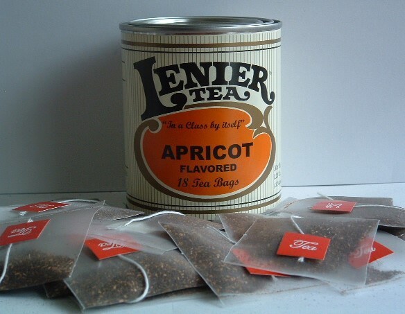 Lenier’s Apricot Biodegradable Nylon Tea Bags 18 Count Reusable Tins