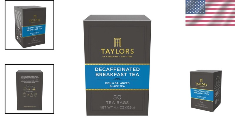 Decaffeinated Black Tea - Rich & Balanced Breakfast Flavor, 50 Pillow Bags gallery