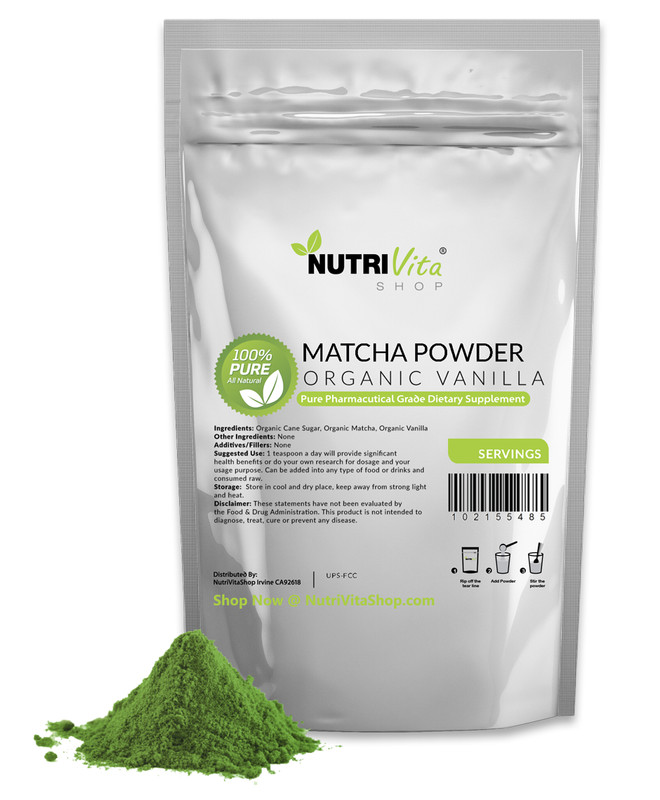 1KG (2.2lbs) Vanilla Matcha Green Tea Powder USDA Organic Japanese nonGMO