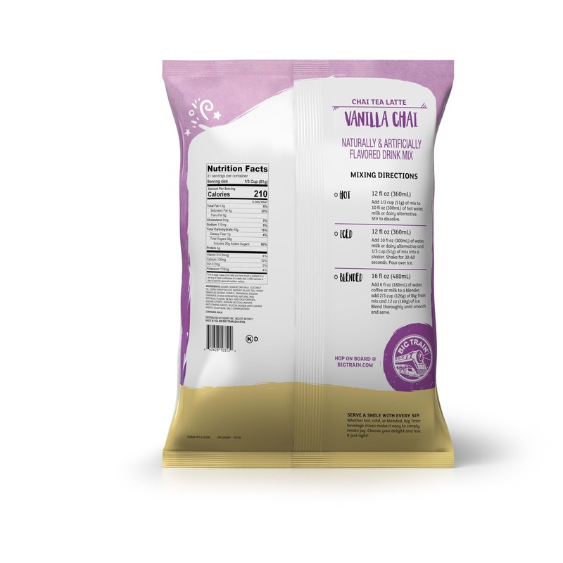 Vanilla Chai Tea Latte Beverage Mix, 3.5 Pound (Pack of 1) gallery