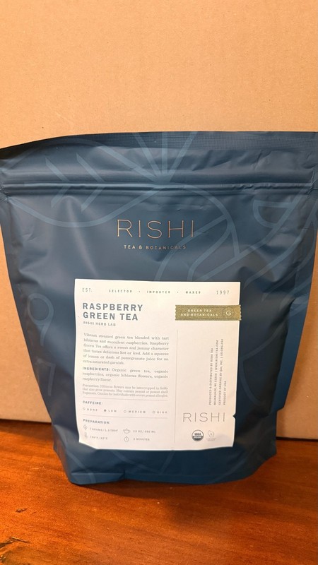 Brand New Rishi Tea Organic Raspberry Green Tea 16oz