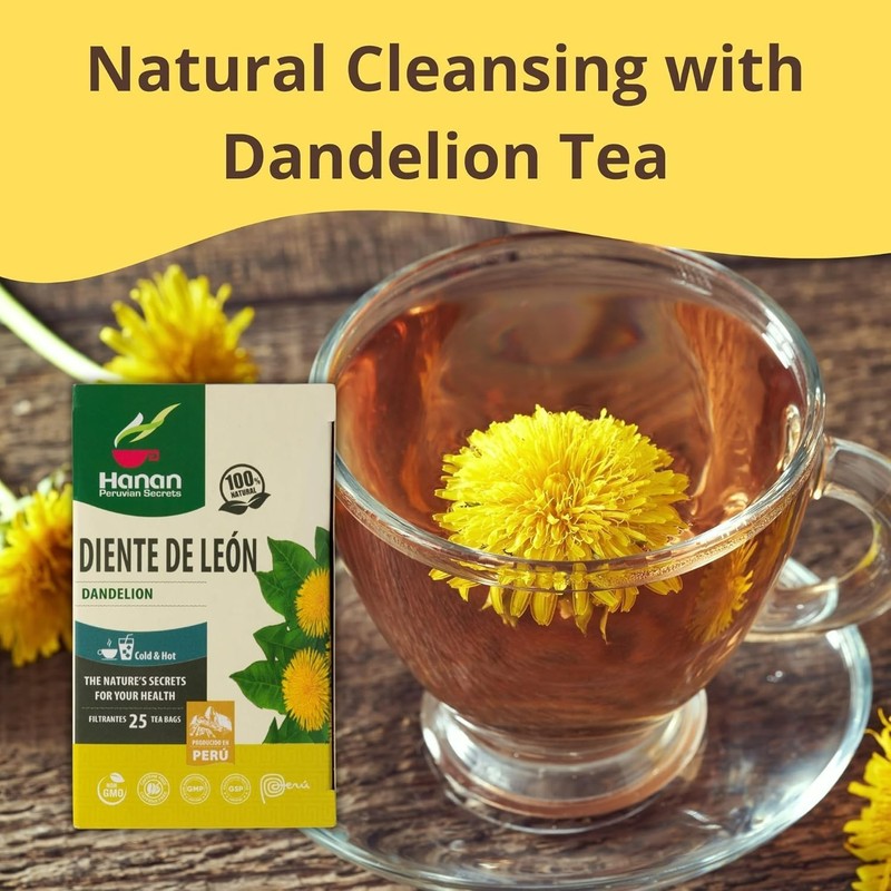 100% Natural Dandelion Root Tea Diente de León - 50 Tea Bags of from Peru gallery
